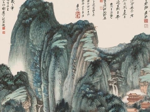 临巨然晴峰图
